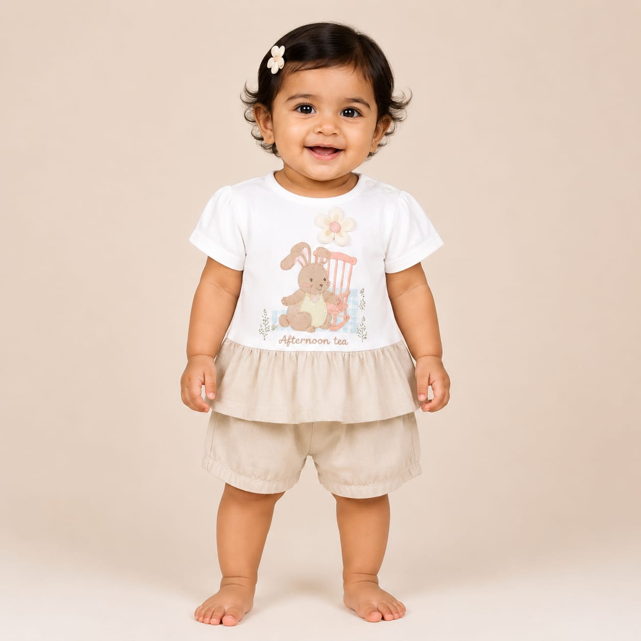 Soft Cotton Jersey Baby Co-ord Set | Girls 6–24 Months