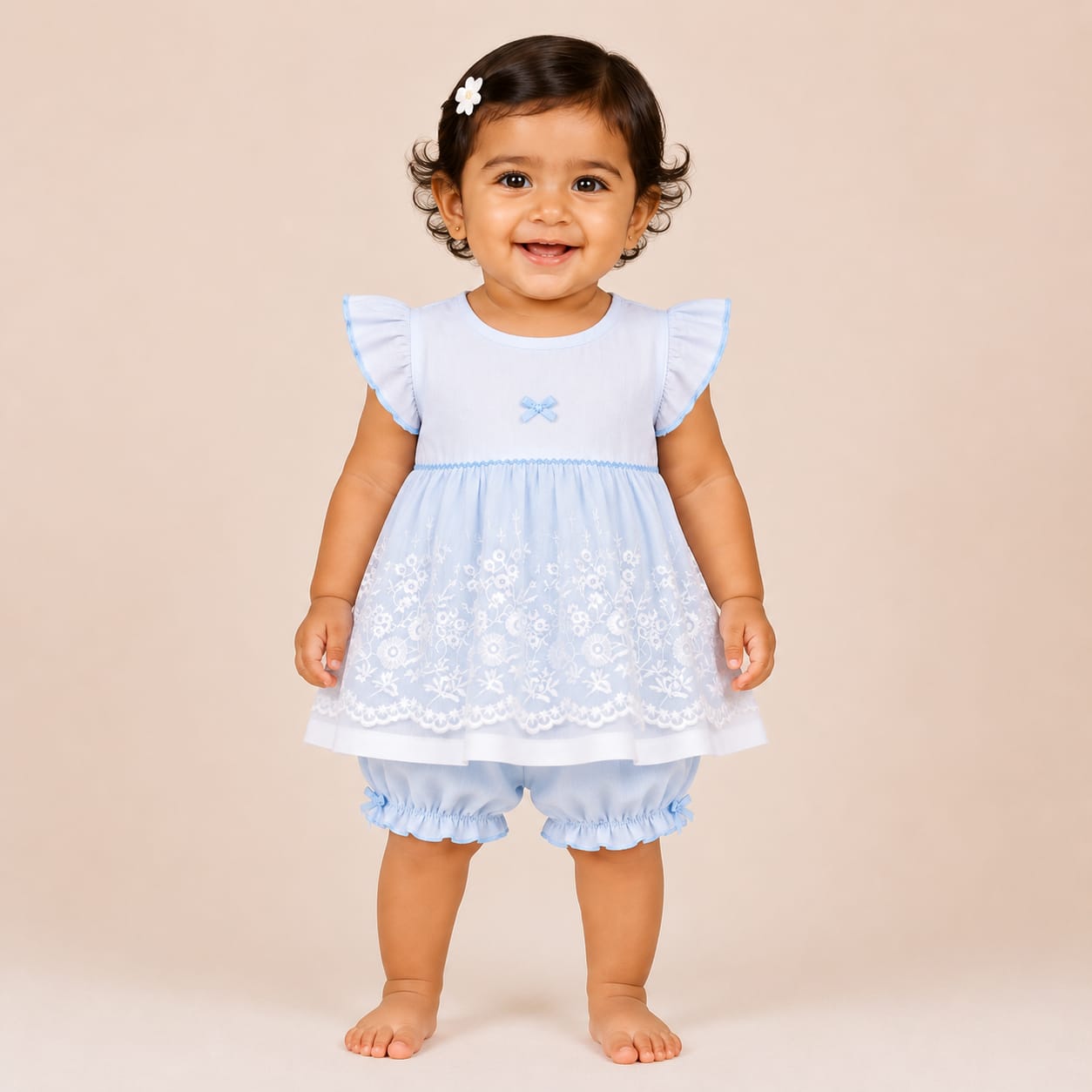 Soft Cotton Fock and nikar cord for girls 6 to 24 months