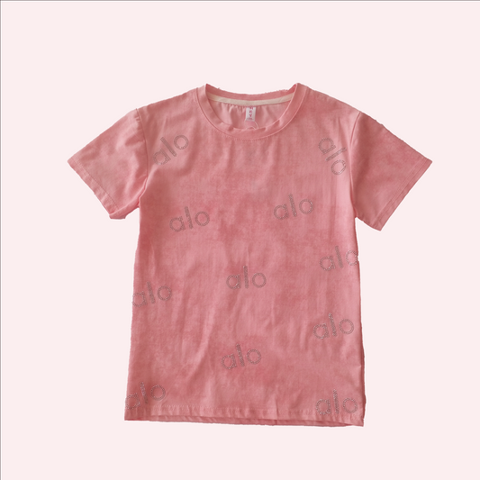 Alo Pink Girls T Shirt