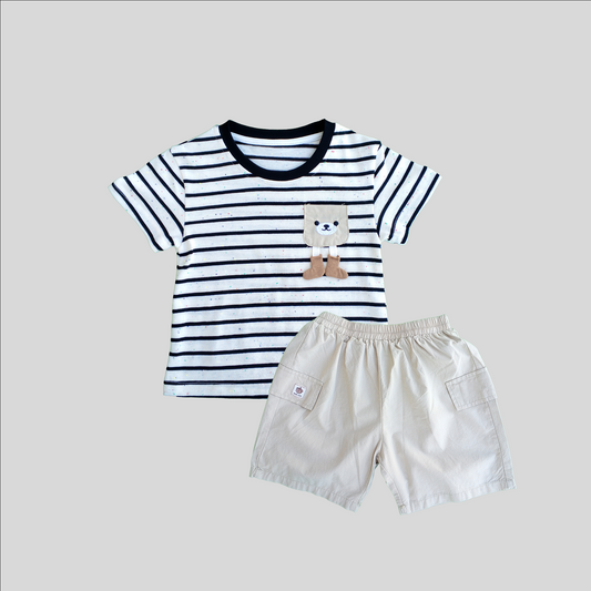 Black Striped Shirt,with nikar