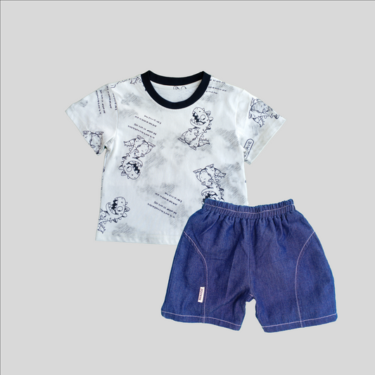 print White Blue Pair