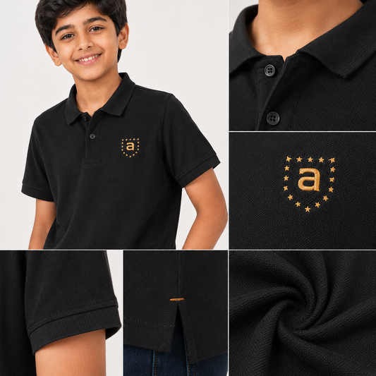 Black Polo T-Shirt for Boys